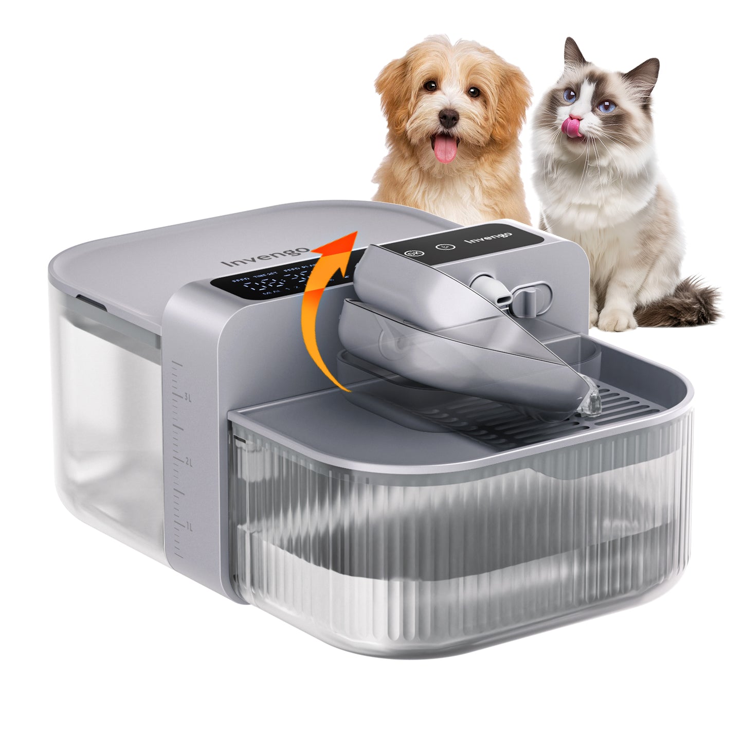 Invengo Wireless Automatic Water Fountain with No Filter