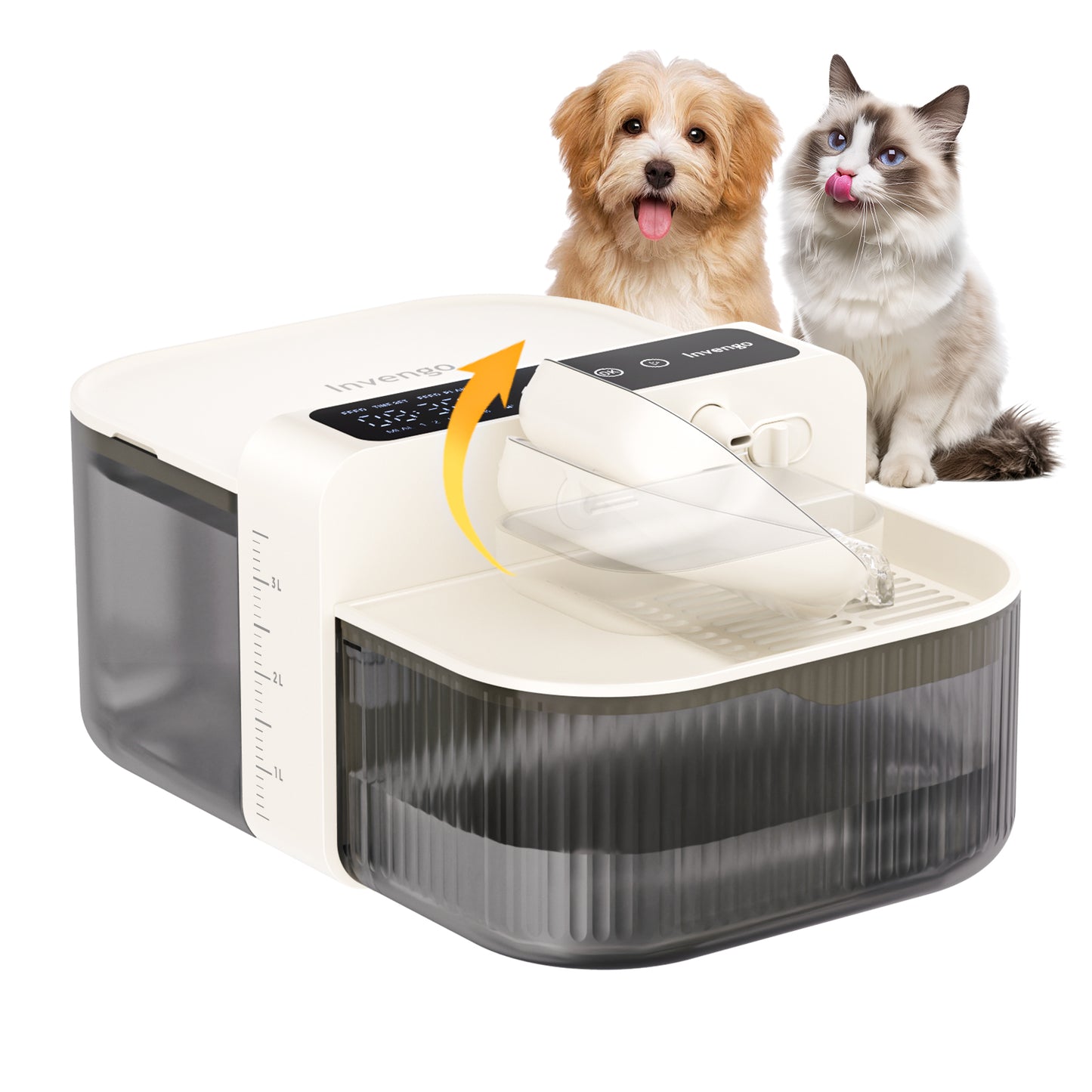 Invengo Wireless Automatic Water Fountain with No Filter