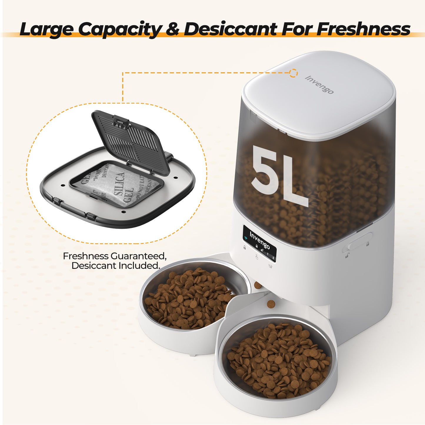 Invengo Automatic Pet Feeder with Dual Bowl