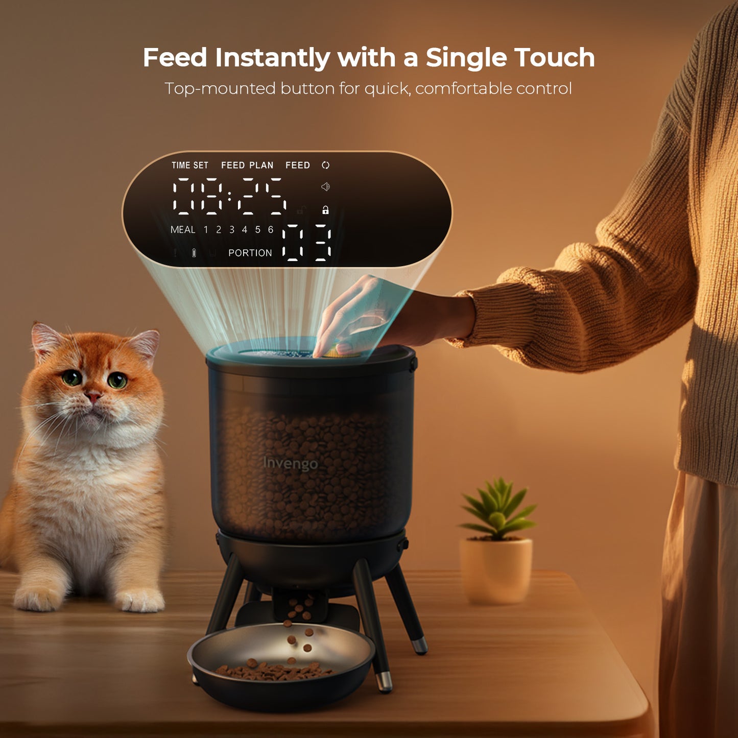 Invengo Timed Automatic Pet Feeder with 3L