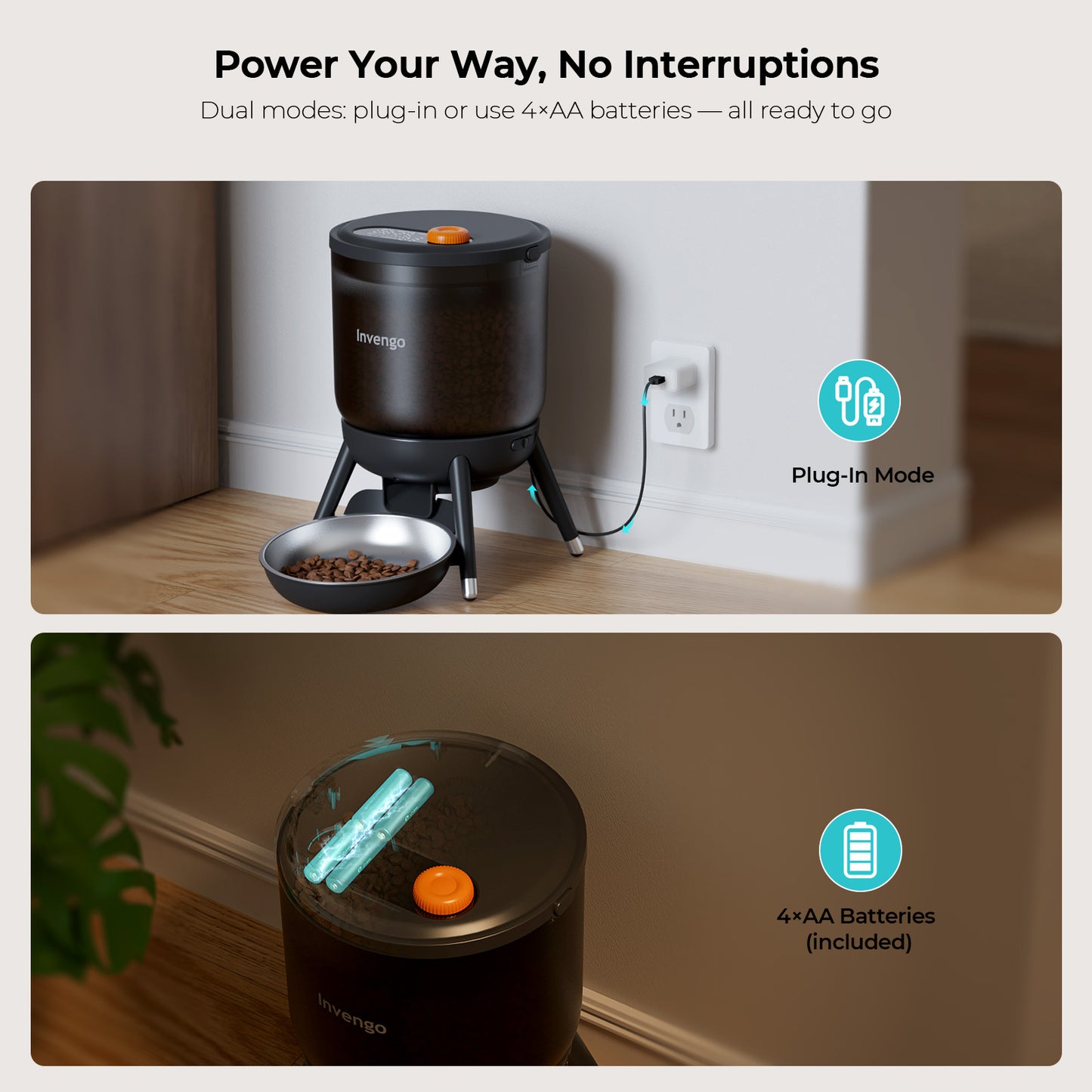 Invengo Timed Automatic Pet Feeder with 3L