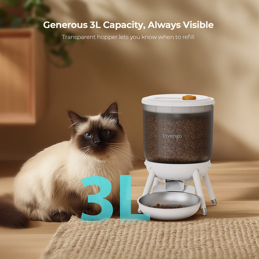 Invengo Timed Automatic Pet Feeder with 3L