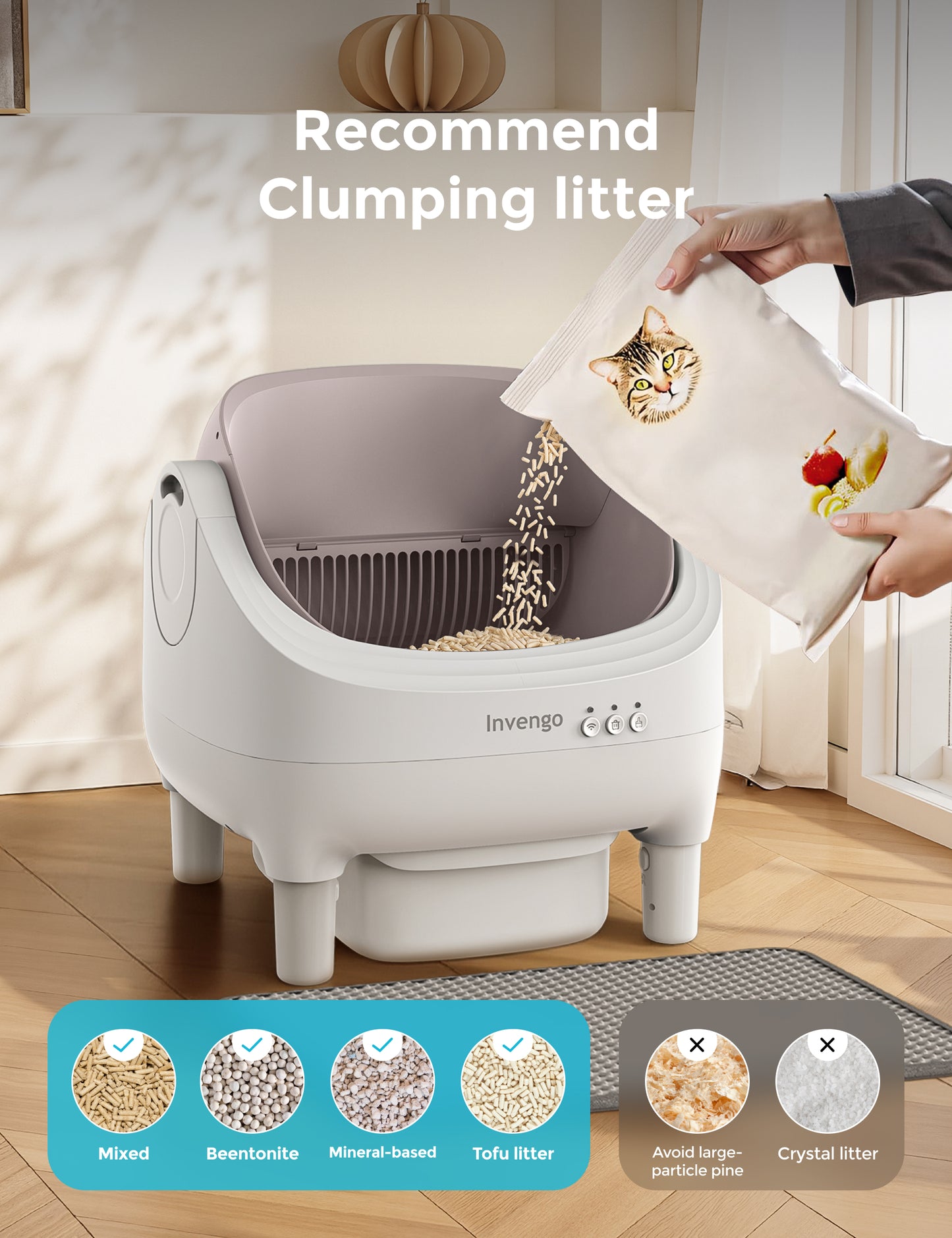 Invengo Automatic Self-Cleaning Cat Litter Box