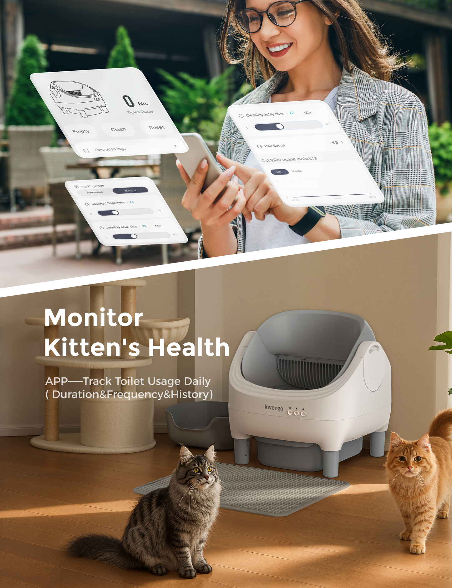 Invengo Automatic Self-Cleaning Cat Litter Box