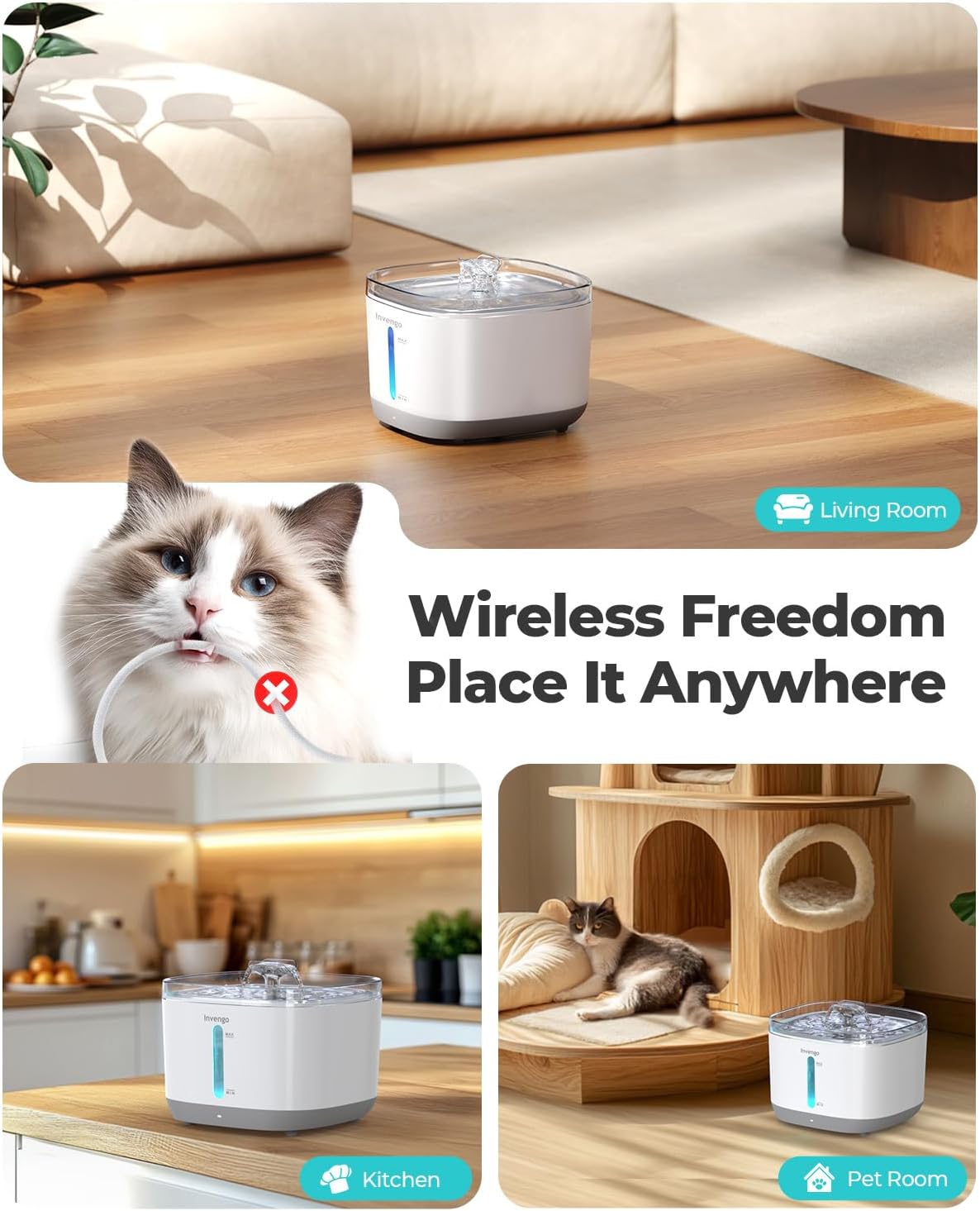 Invengo Cat Wireless Water Fountain