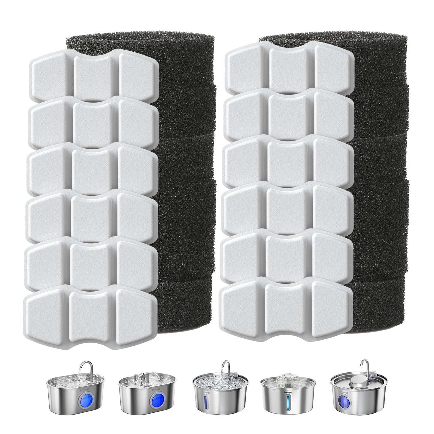 12 Pack Replacement Filters for Cat Water Fountain
