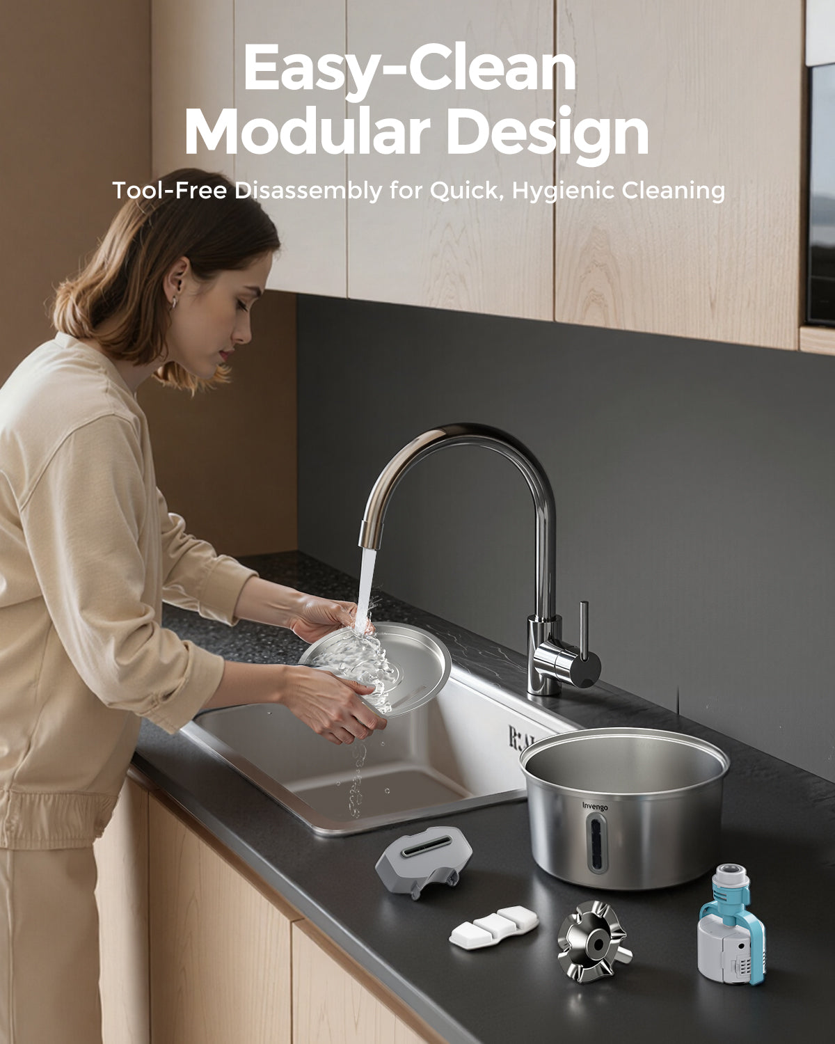 Pet Stainless Steel Water Fountain with 3.2L