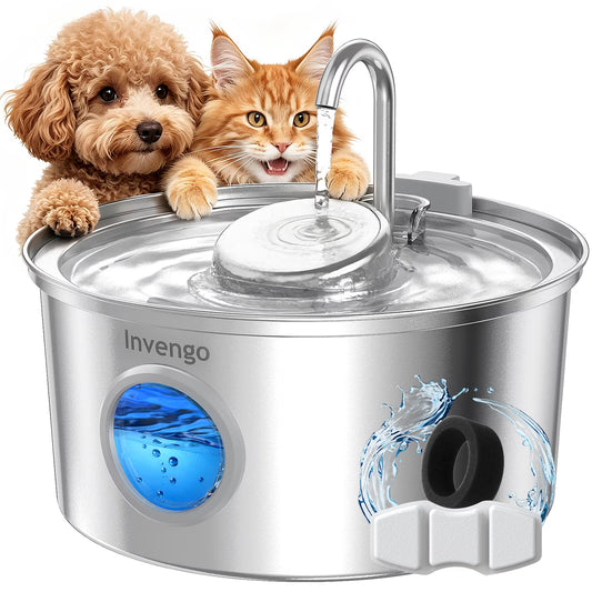 Invengo Pet Water Fountain with Stainless Steel - MeowFlow B40P